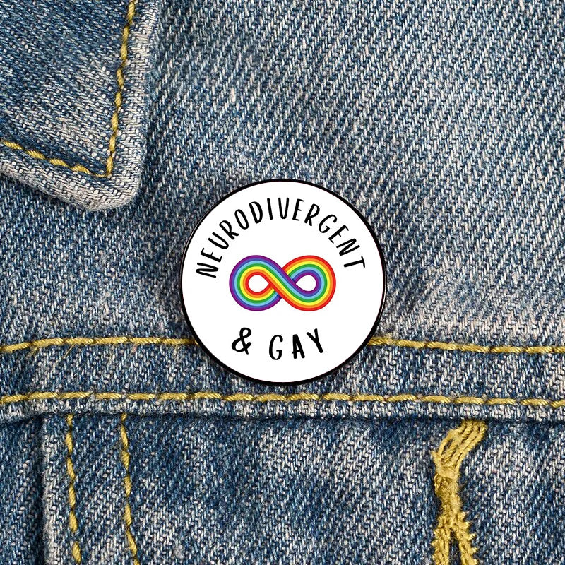 Neurodiversity Cute Cartoon Brooches Pins for Women - Shirt, Tote, Backpack, Badge Gift