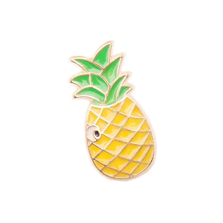 Pineapple Rainbow Lips Juice Flamingo Sunglass Watermelon Hat Guitar Brooch Denim Jacket Pin Badge Lapel Fashion