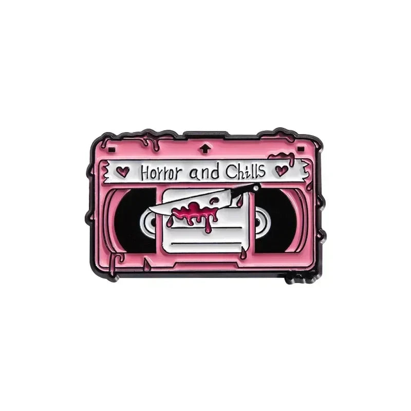 Retro Music Cassette Tape Enamel Pin Brooch Lapel Badge Jewelry Gift