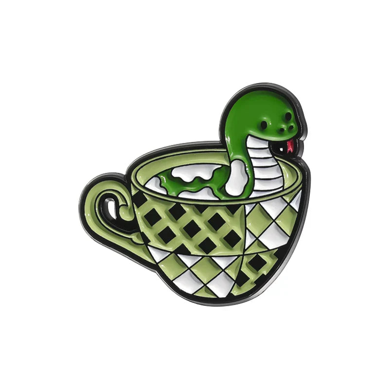 Anime Animal Enamel Pins: Snake, Badger, Lion, Eagle Brooch Lapel Badge Jewelry Gifts