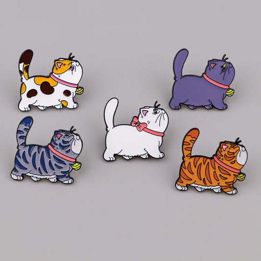 Lovely Cartoon Kitty Enamel Pin Lapel Brooch for Backpacks and Clothes Jewelry Gifts