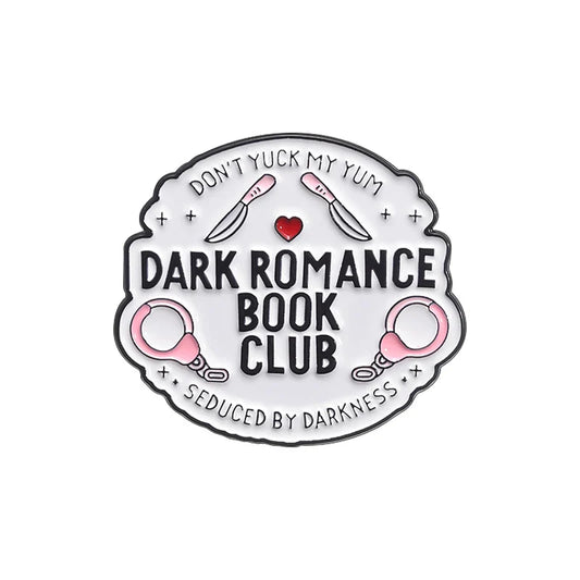 Dark Romance Enamel Pins Seduced By Darkness Brooch Lapel Badge Jewelry Gifts