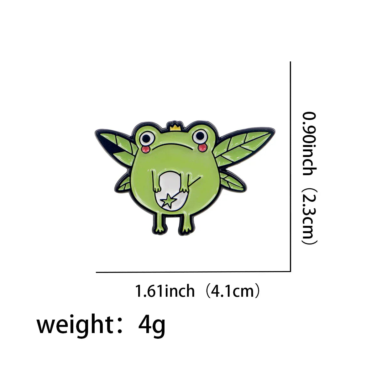 Kawaii Frog Fairy Enamel Pins Brooch Lapel Badges Jewelry Accessories Kids Gifts