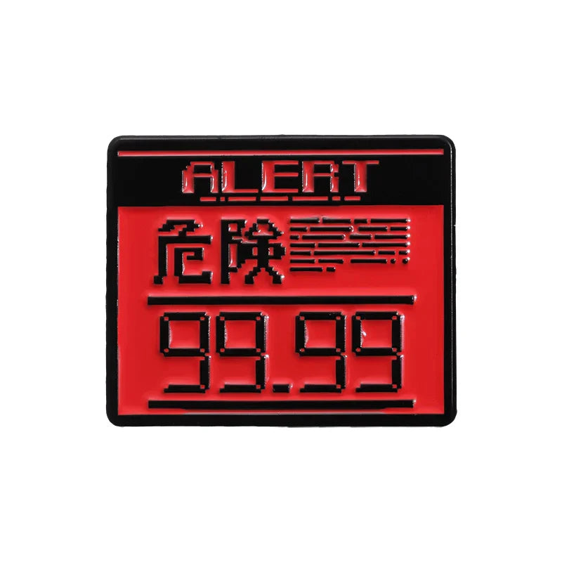 Danger Warning Enamel Pin Brooch Lapel Badge Jewelry Gift