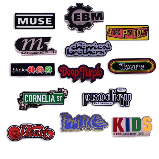 Rock Band Logo Enamel Pin Music Badge Brooch Jewelry Gift Accessories Wholesale