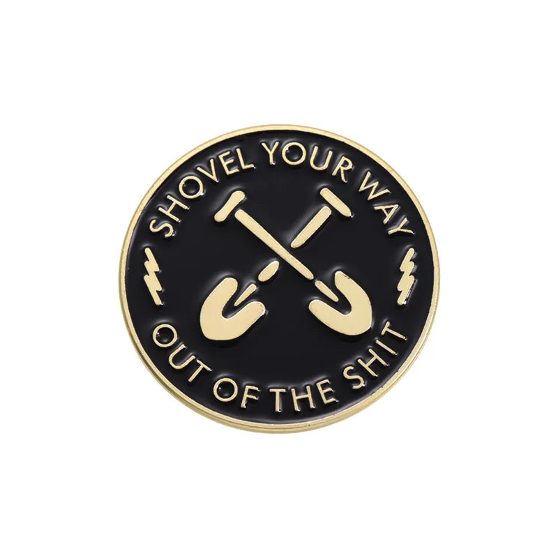 Gothic Enamel Pins Shovel Brooches Custom Lapel Badges Jewelry Gift