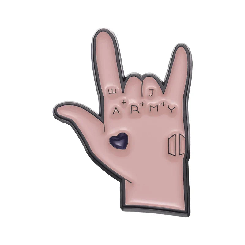 Kpop Boy Band Lead Singer Tattoo Enamel Pin Brooch Badge Gift
