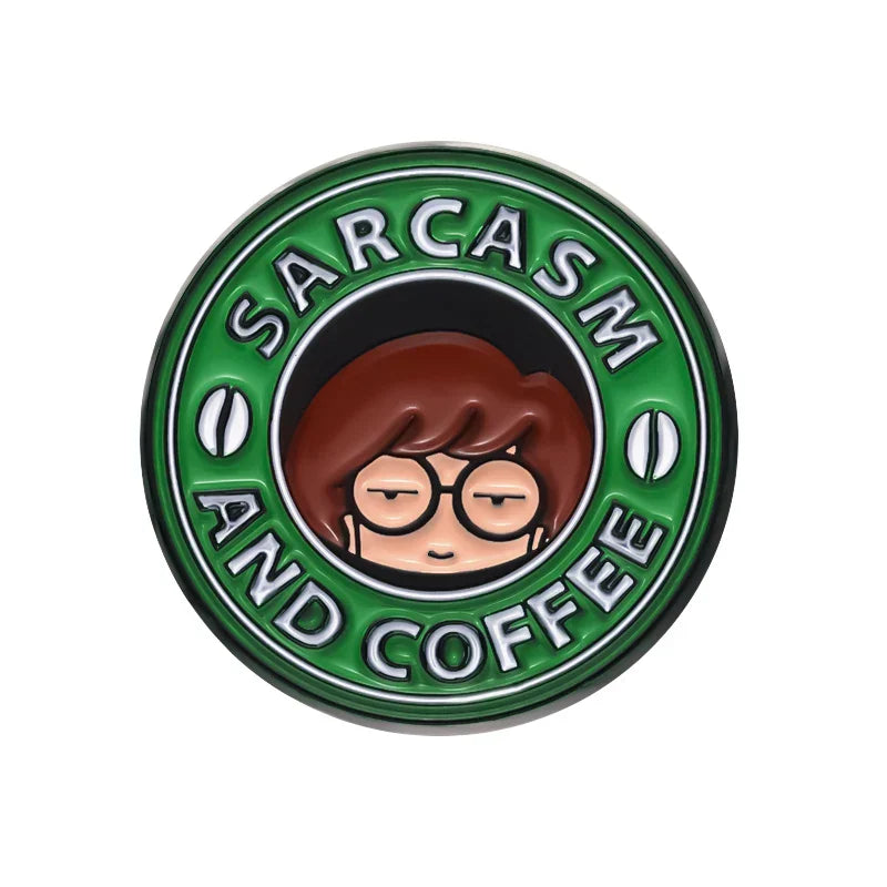 Coffee Enamel Pins Iced Coffee Brooches Lapel Backpack Badge Jewelry
