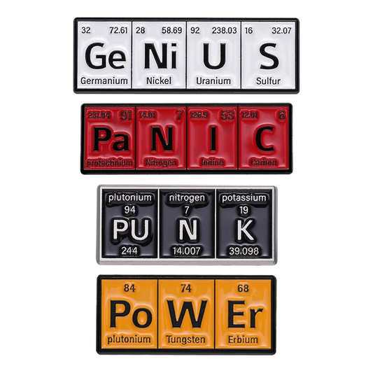 Chemical Element Enamel Pin Brooch Lapel Badge Hat Backpack Jewelry Gift