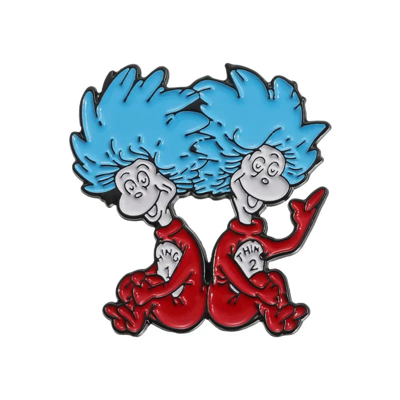 Cartoon Character Enamel Pins Dr. Seuss Brooches for Clothes Backpack Lapel Badges Jewelry Gifts