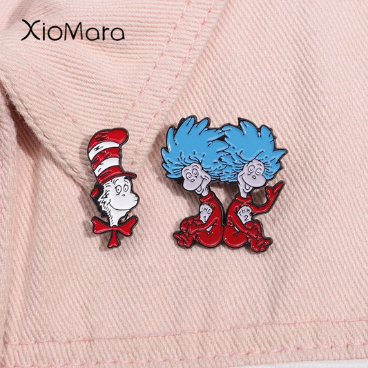 Dr. Seuss Enamel Pin Cartoon Character Brooch Kids Gift
