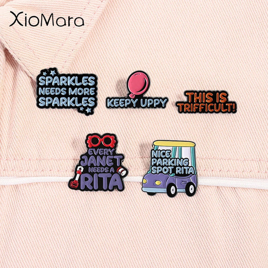 Keepy Uppy Comedy Kids Animated Enamel Pins Anime Brooch Lapel Badge Jewelry Gifts