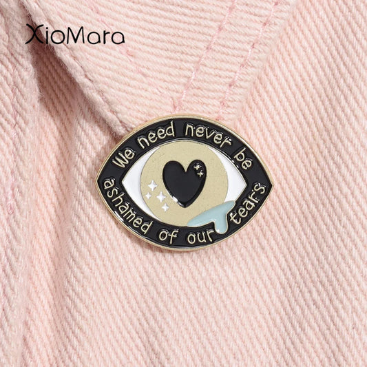 Never Be Ashamed Tears Enamel Pin Poetry Brooch Lapel Badge Gift
