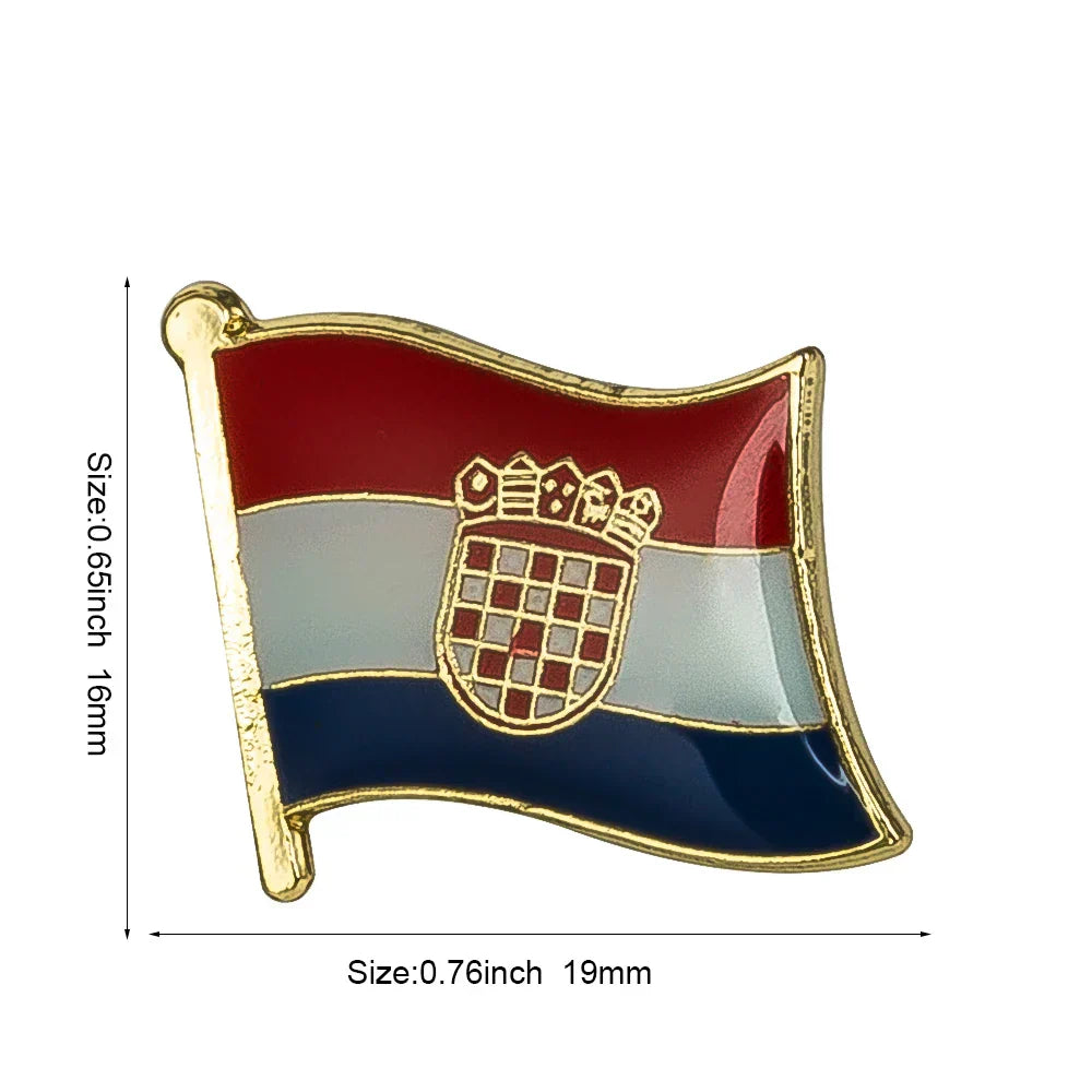 Croatia Flag Metal Pin Badge Brooch KS-0095
