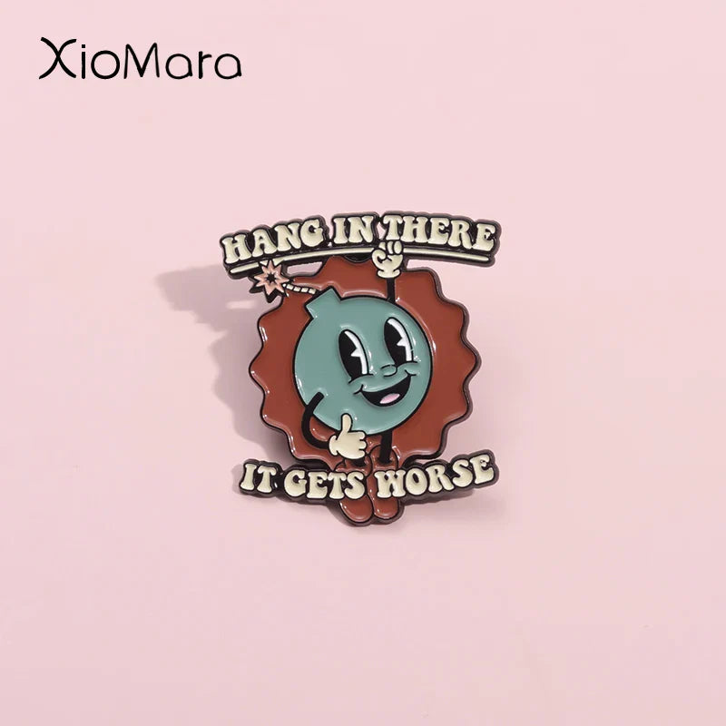 Negative Quote Enamel Pins Funny Lapel Badges Jewelry Gift