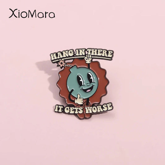 Negative Quote Enamel Pins Funny Lapel Badges Jewelry Gift