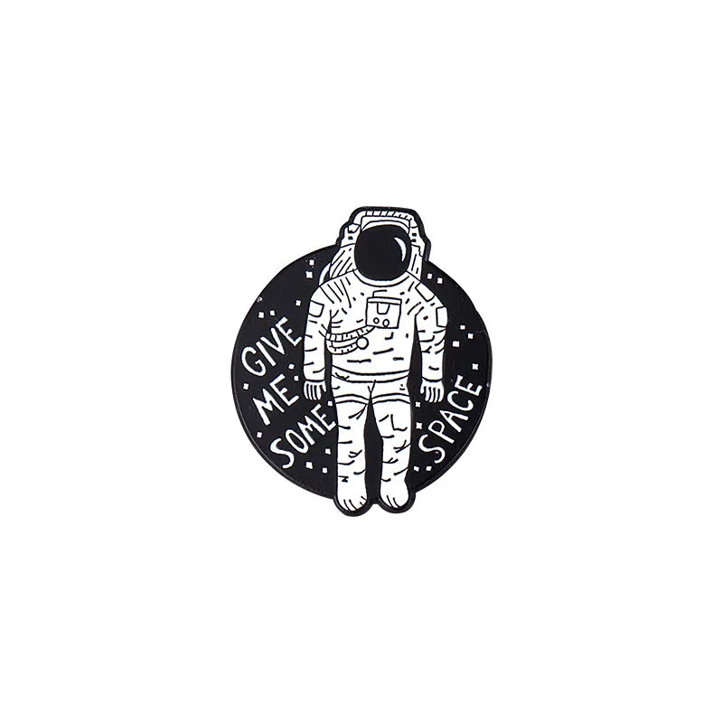 Astronaut Starry Sky Enamel Brooch Creative Badge Gift Pin