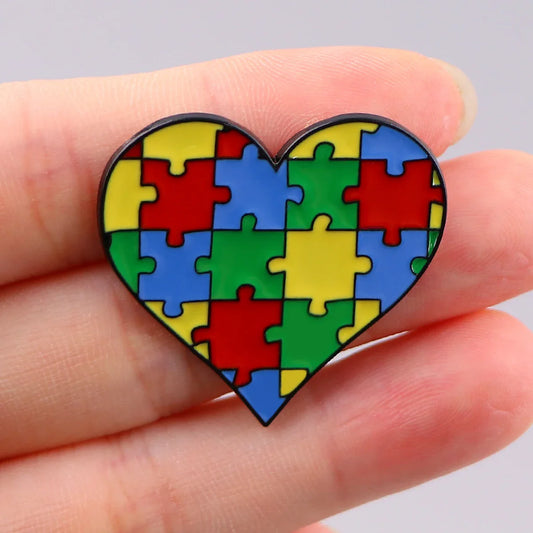 Autism Awareness Enamel Pin Brooch for Backpacks and Clothes