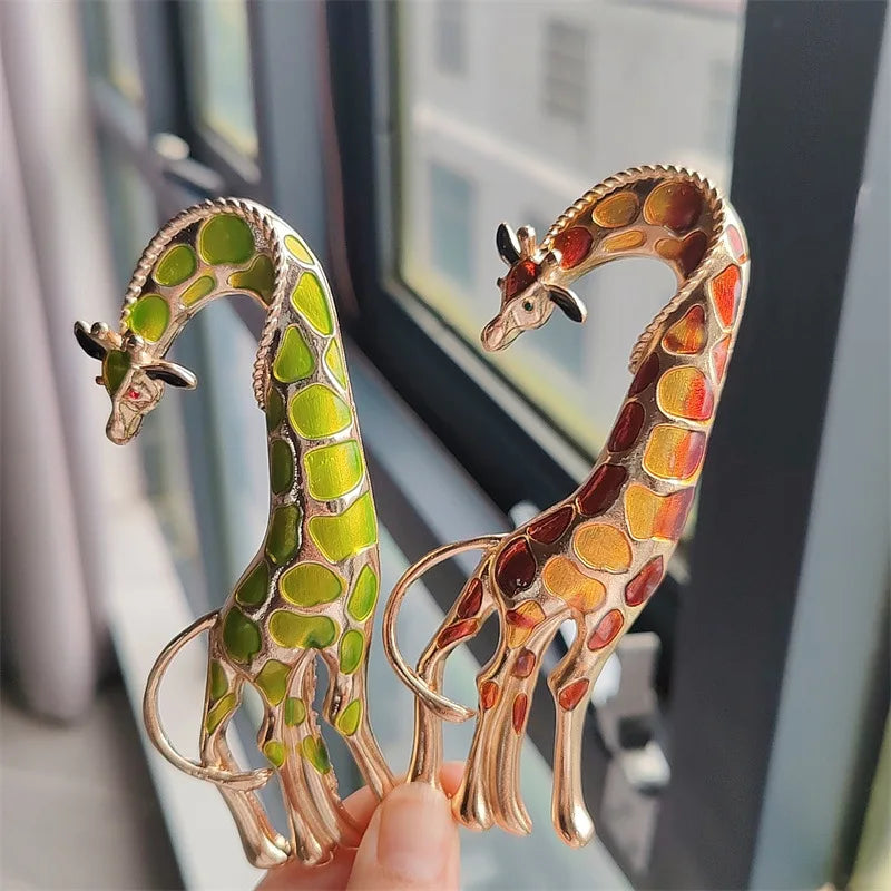 Cartoon Giraffe Brooch Pin Animal Accessories
