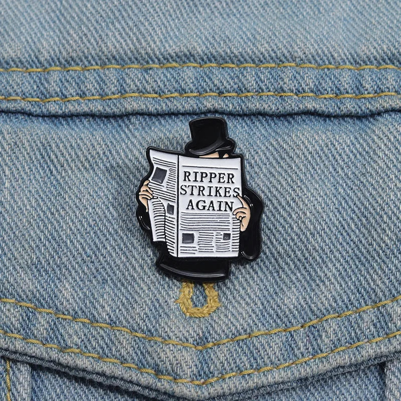 Horror Killer Enamel Pins Gothic Brooches Lapel Badges Metal Jewelry Gifts
