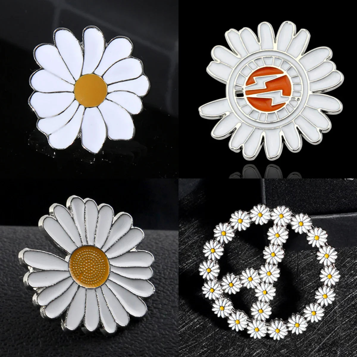 Daisy Enamel Lapel Pin Brooch for Clothes, Backpack, Jewelry Gifts