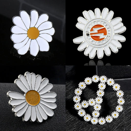 Daisy Enamel Lapel Pin Brooch for Clothes, Backpack, Jewelry Gifts