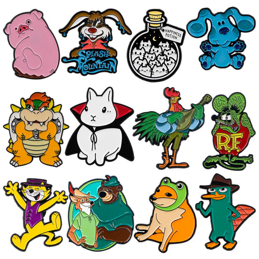 Cartoon Animal Enamel Pin Pig Brooch Lapel Badge Fashion Jewelry Gifts