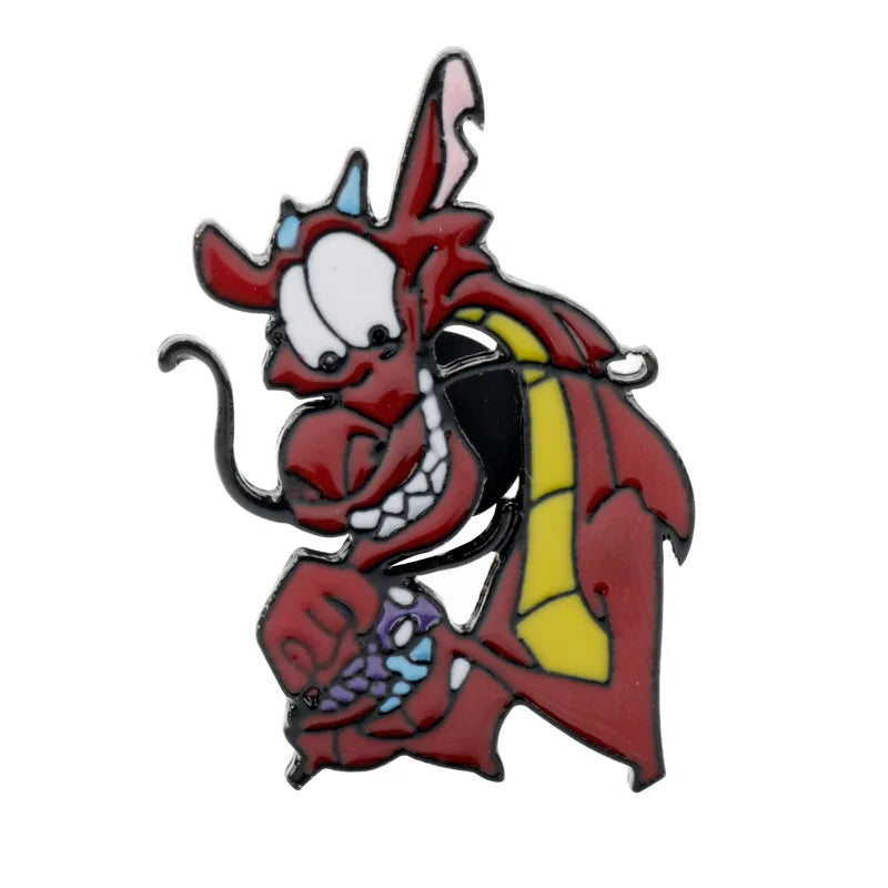 Dragon Enamel Brooch Pin Mascot Jewelry Gift Collar Accessory