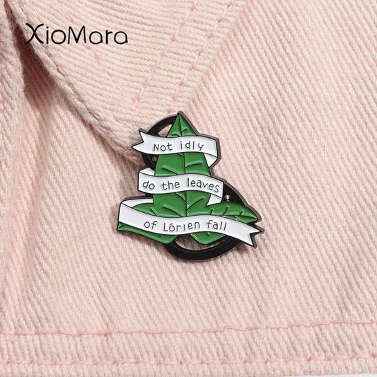 Fantasy Leaf Brooch Enamel Pin Jewelry Gift
