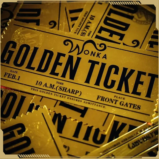 Wonka Chocolate Golden Ticket Anime Brooch Pin Badge Collection Gift