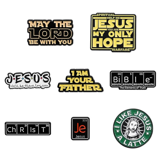 Jesus Enamel Pin: Religious Lapel Badge Jewelry Gift