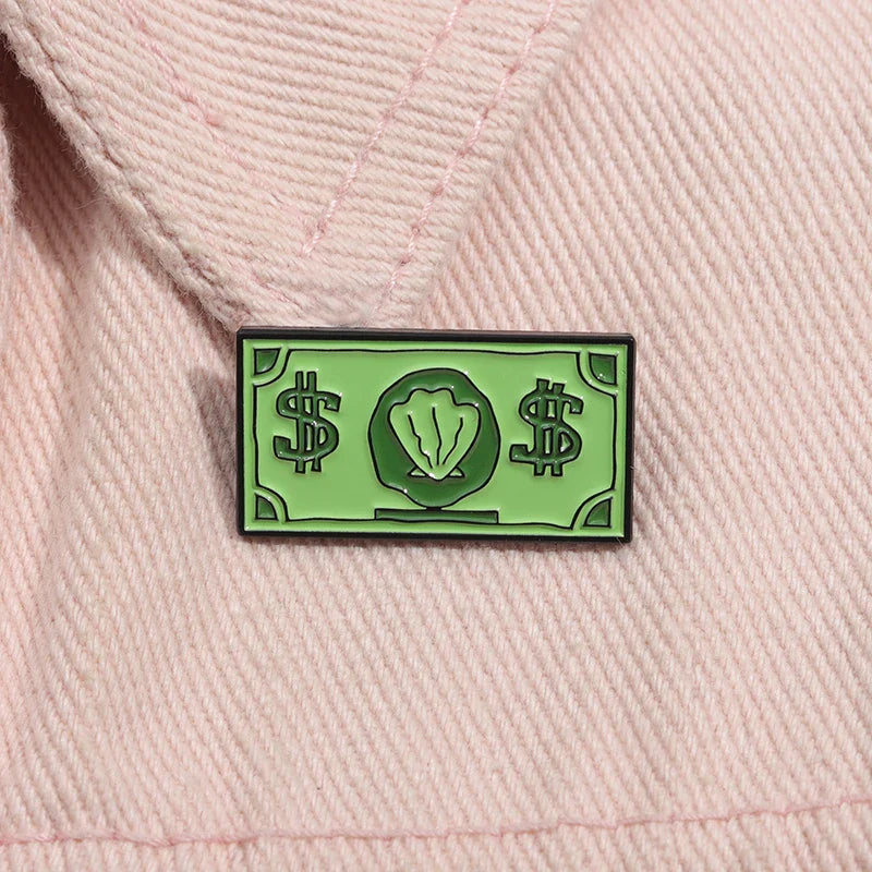 Comedy Anime Enamel Pins Cartoon Money Brooch Lapel Badge Jewelry Gift