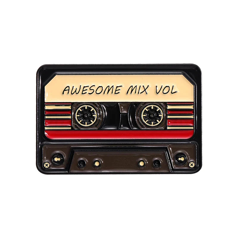 Custom Camera Enamel Pins Retro Tape Radio Brooches Lapel Badges Jewelry Gift