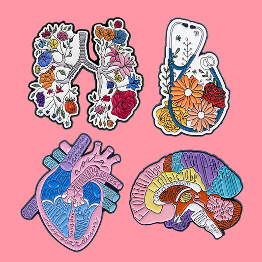 Human Organs Enamel Lapel Pins Badge Backpack Accessories Fashion Jewelry Gifts