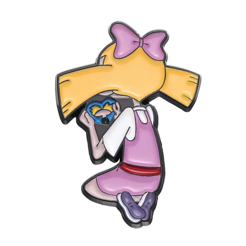 Cute Cartoon Girl Enamel Pin Brooch Jewelry Custom Character Lapel Backpack Accessories Wholesale
