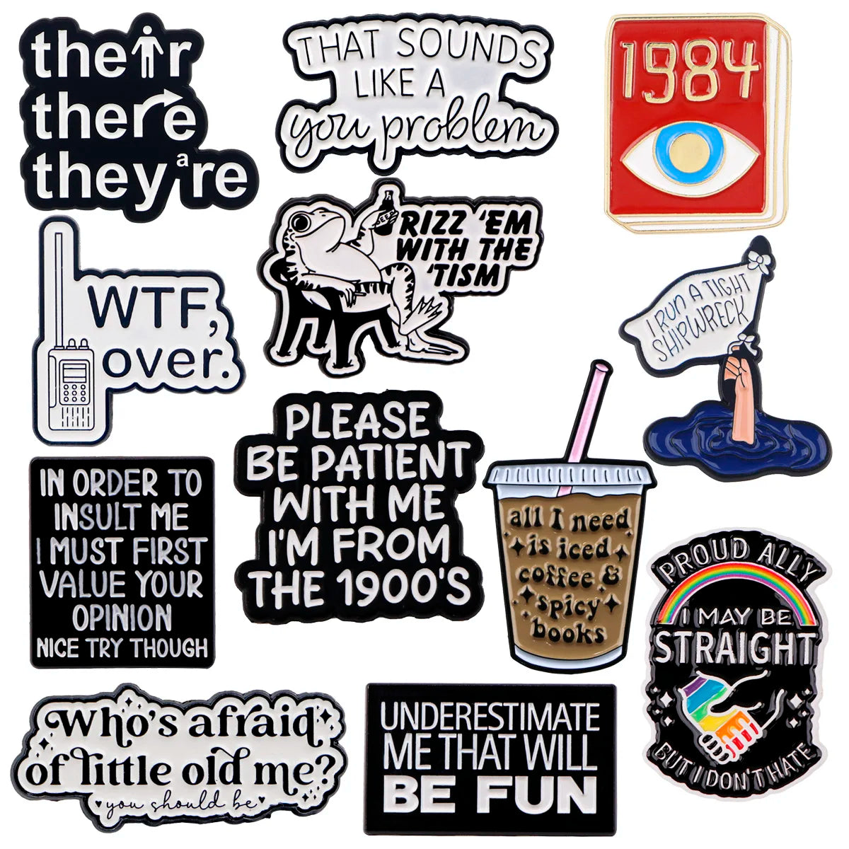 Encouragement Quote Enamel Pin Brooch Lapel Badge Fashion Jewelry Gift