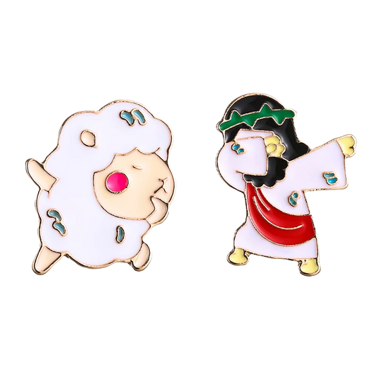 Little Sheep Enamel Pin Cartoon Badge Metal Brooch Lapel Sweater Accessories