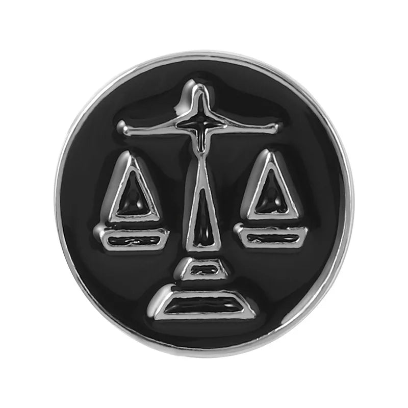 Libra Metal Brooch Pins Denim Hat Badge Jewelry Gift for Women Kids