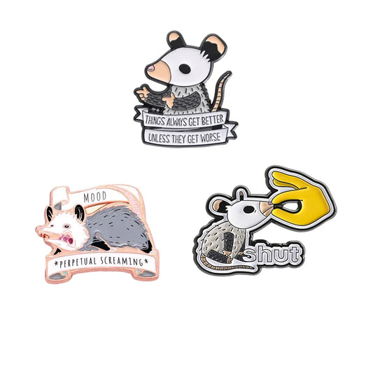Screaming Porcupine Enamel Pin Brooch Jewelry Gift Wholesale