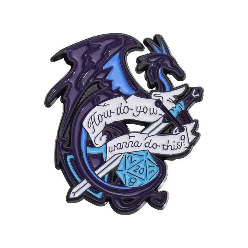 Anime Dragon Enamel Pins Brooch Lapel Badges Jewelry Cartoon Metal Backpack Accessories Gift