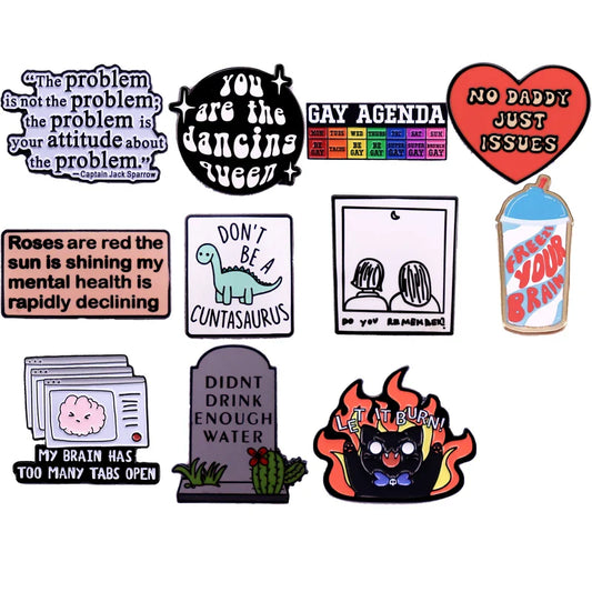Rainbow Enamel Pins Cartoon Brooch Lapel Badges Fashion Jewelry Gifts