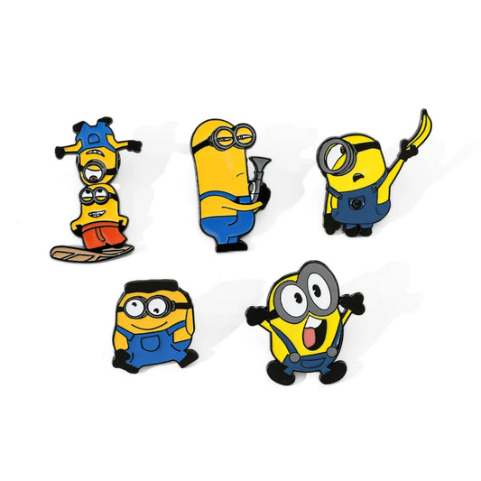 Anime Minions Enamel Pins Set - Cartoon Brooches Jewelry Gift