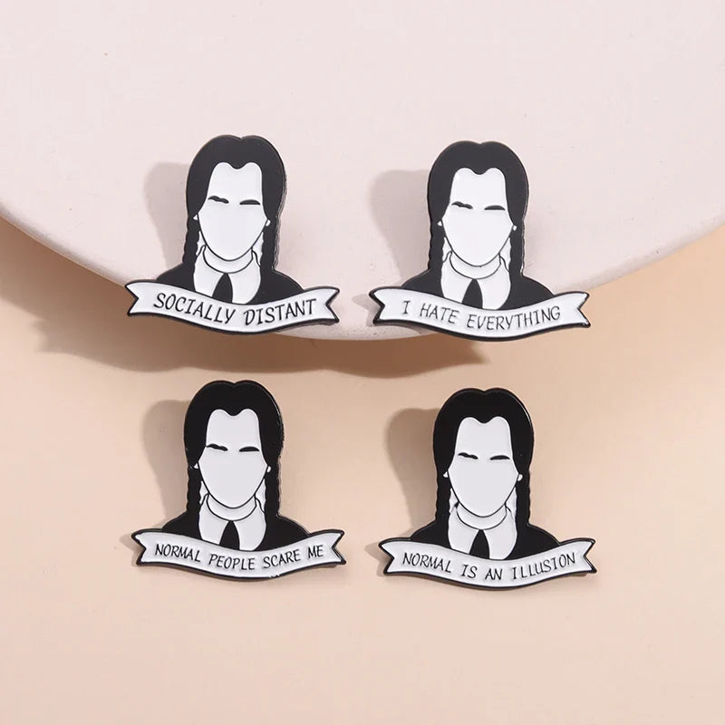 Suspense Crime TV Series Enamel Pins Gothic Lapel Badge Gift