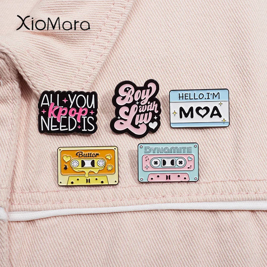 Kpop Enamel Pins Brooches Lapel Backpack Badge Jewelry Gifts