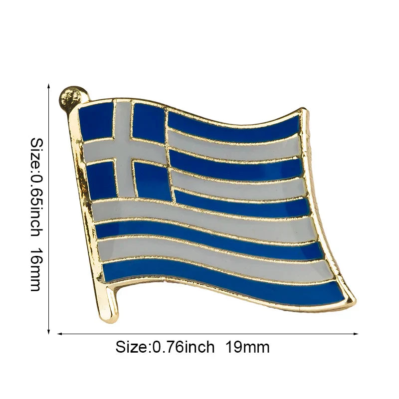 Greece Flag Lapel Pin Brooch Jewelry KS-0191