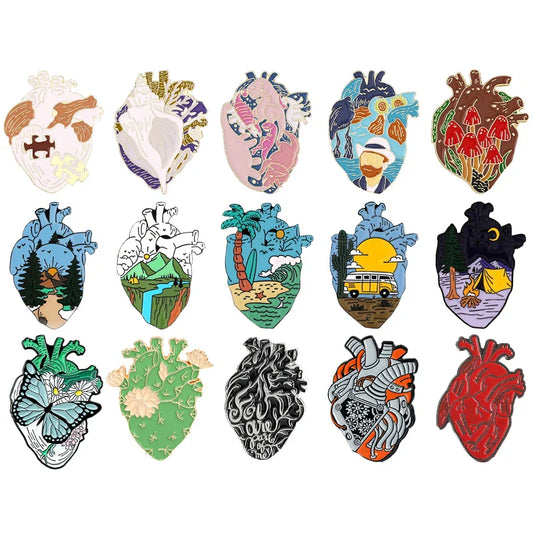 Heart Enamel Pin Brooch Badge Lapel Gift Backpack Accessory