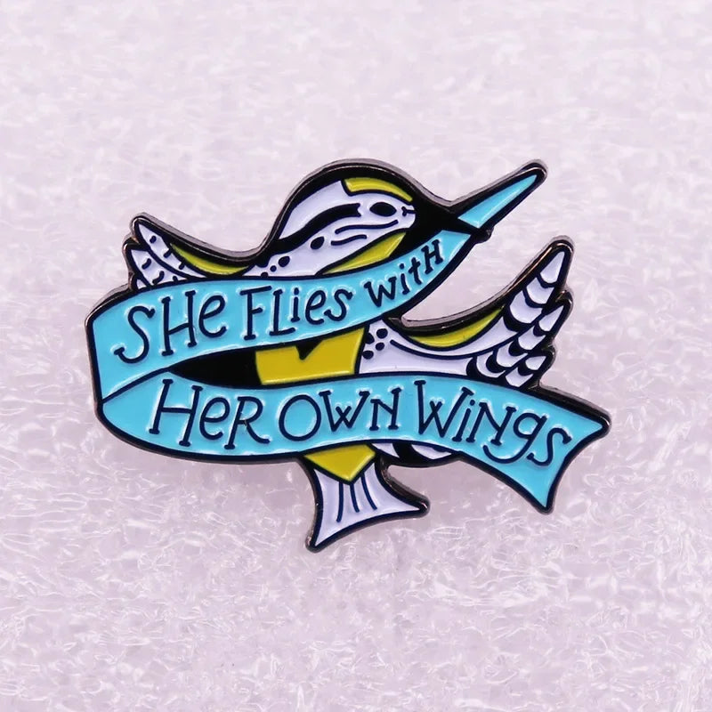Cute Bear Swallow Sea Monster Enamel Pins Lapel Brooch Jewelry Badge