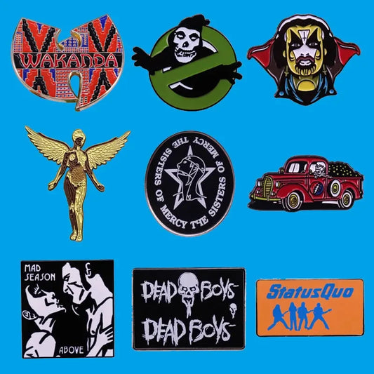 Fashion Music Enamel Pin Hip Hop Rapper Brooch Lapel Rock Band Badge Jewelry Accessories
