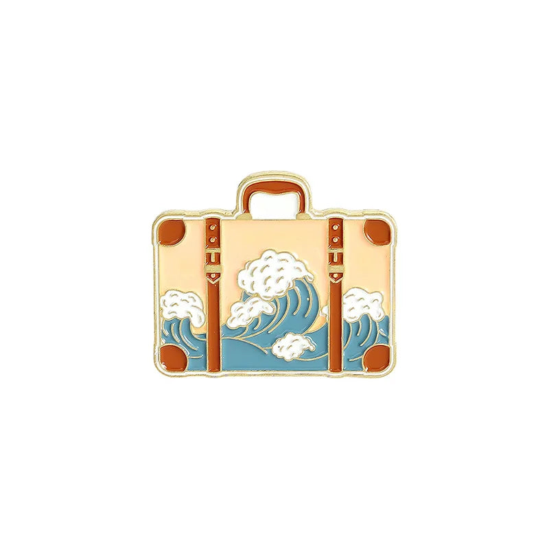 Outdoor Adventure Camping Tent Hiking Enamel Brooch Lapel Pin Gift