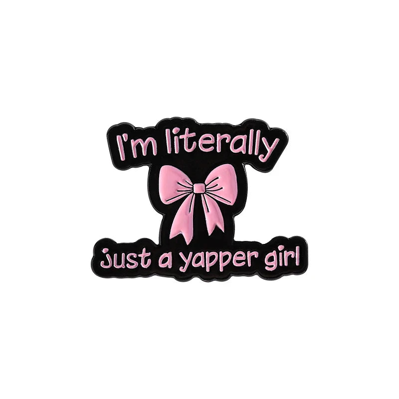 Pink Bow Love Enamel Pin Brooch Lapel Badge Jewelry Gifts for Women